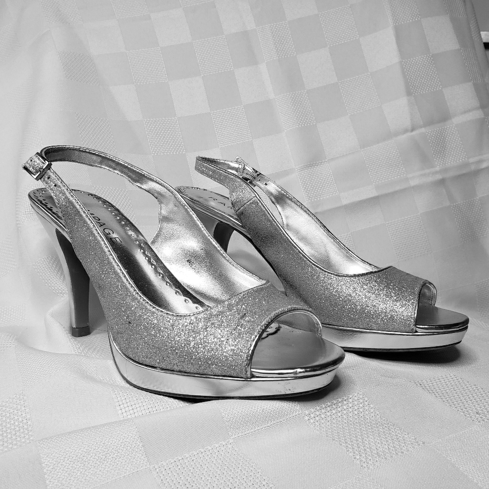 Fancy Silver Sparkly Heels